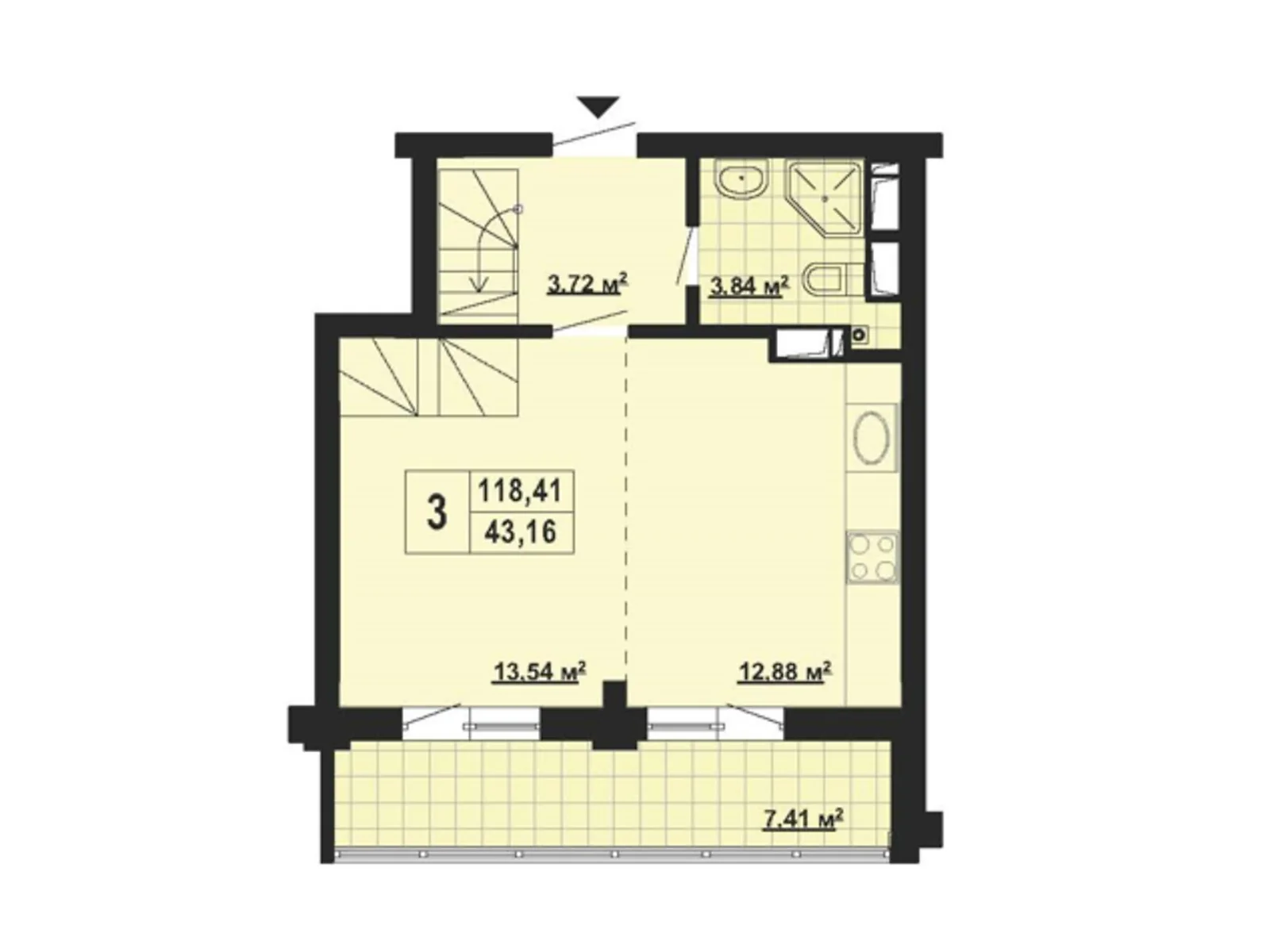 Продается 3-комнатная квартира 118.41 кв. м в Киеве, ул. Вышгородская, 45 - фото 1