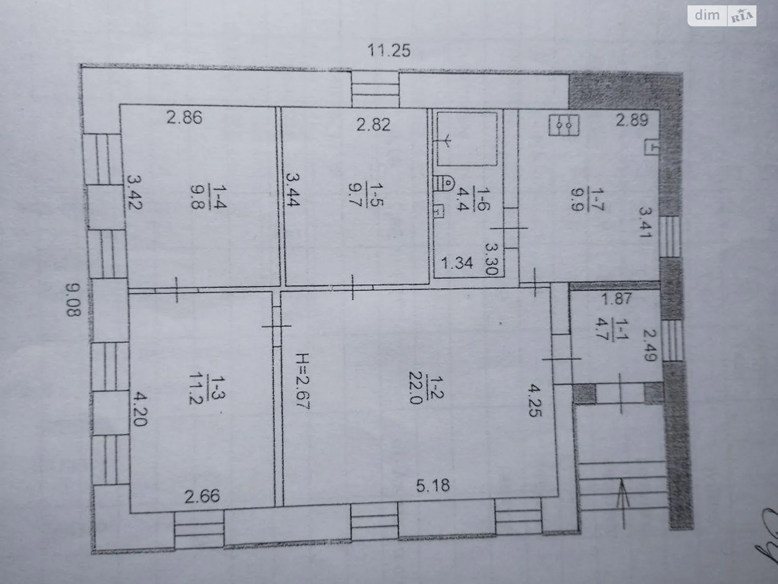 Продається одноповерховий будинок 80 кв. м з банею/сауною, цена: 95000 $