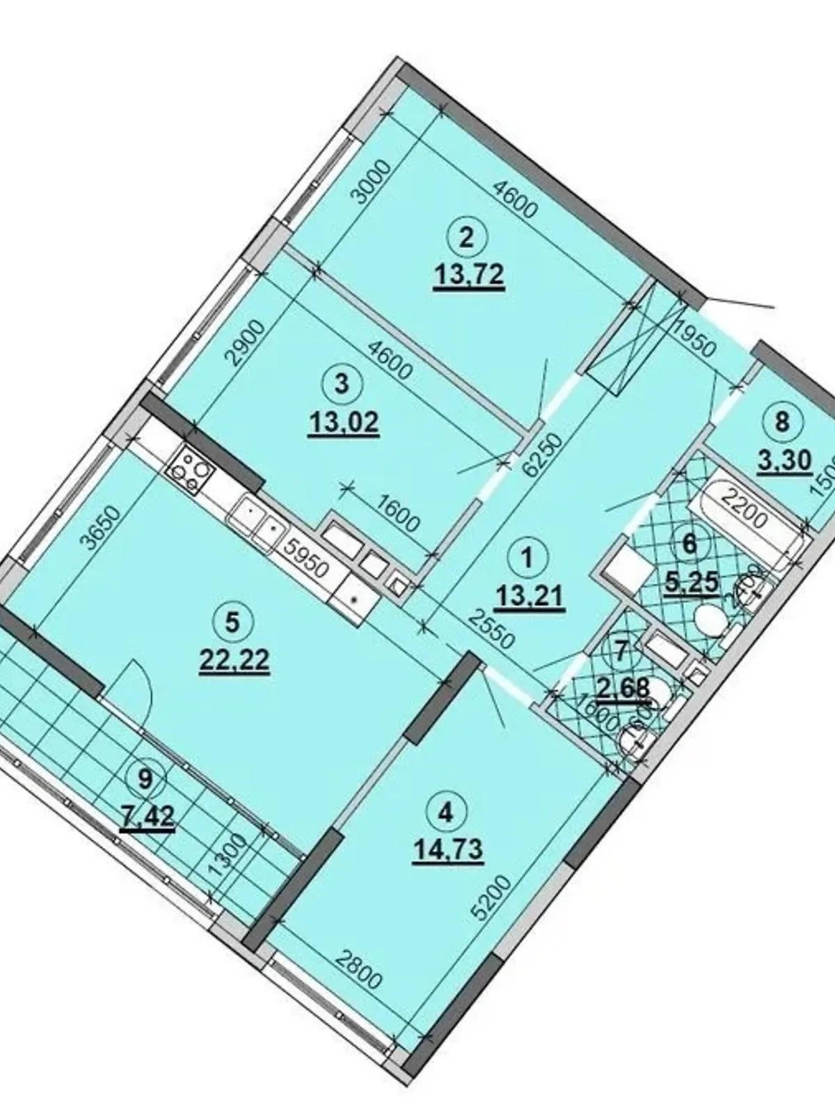 Продается 4-комнатная квартира 96 кв. м в Киеве, наб. Днепровская, 15Ж