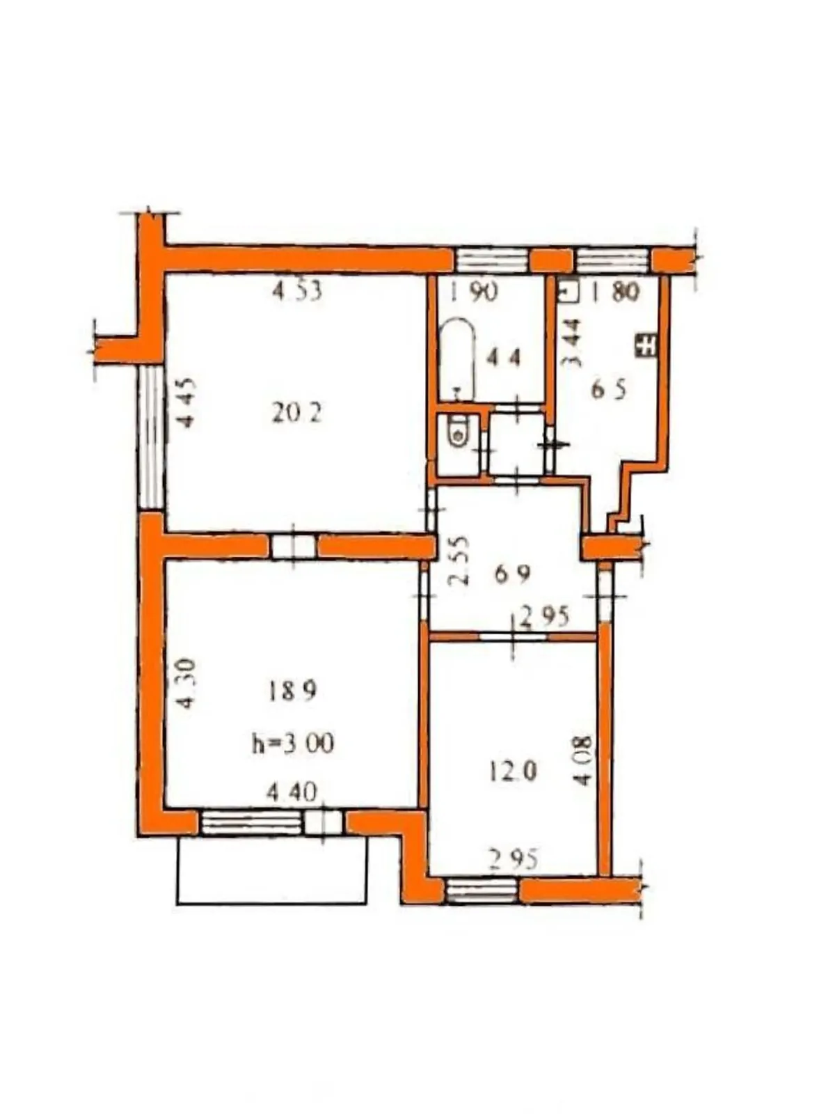 Продается 3-комнатная квартира 72 кв. м в Днепре, ул. Левка Лукьяненко, 2Б