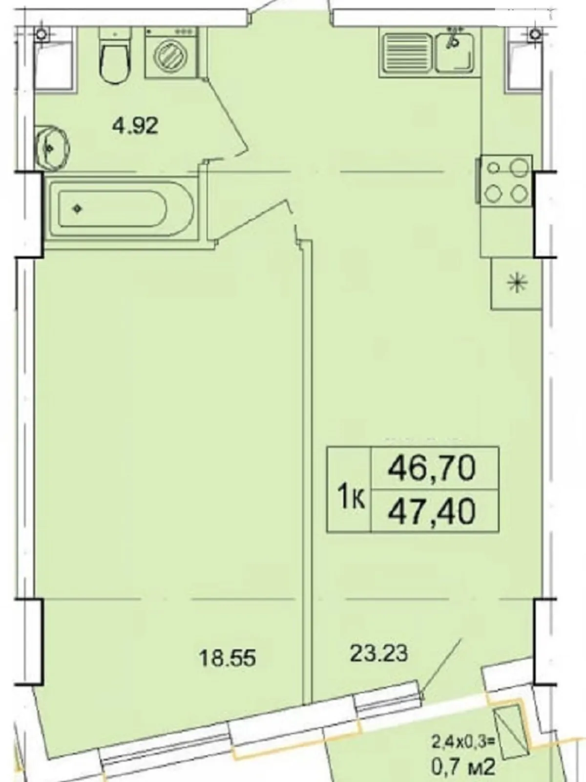 Продается 1-комнатная квартира 45 кв. м в Одессе - фото 4