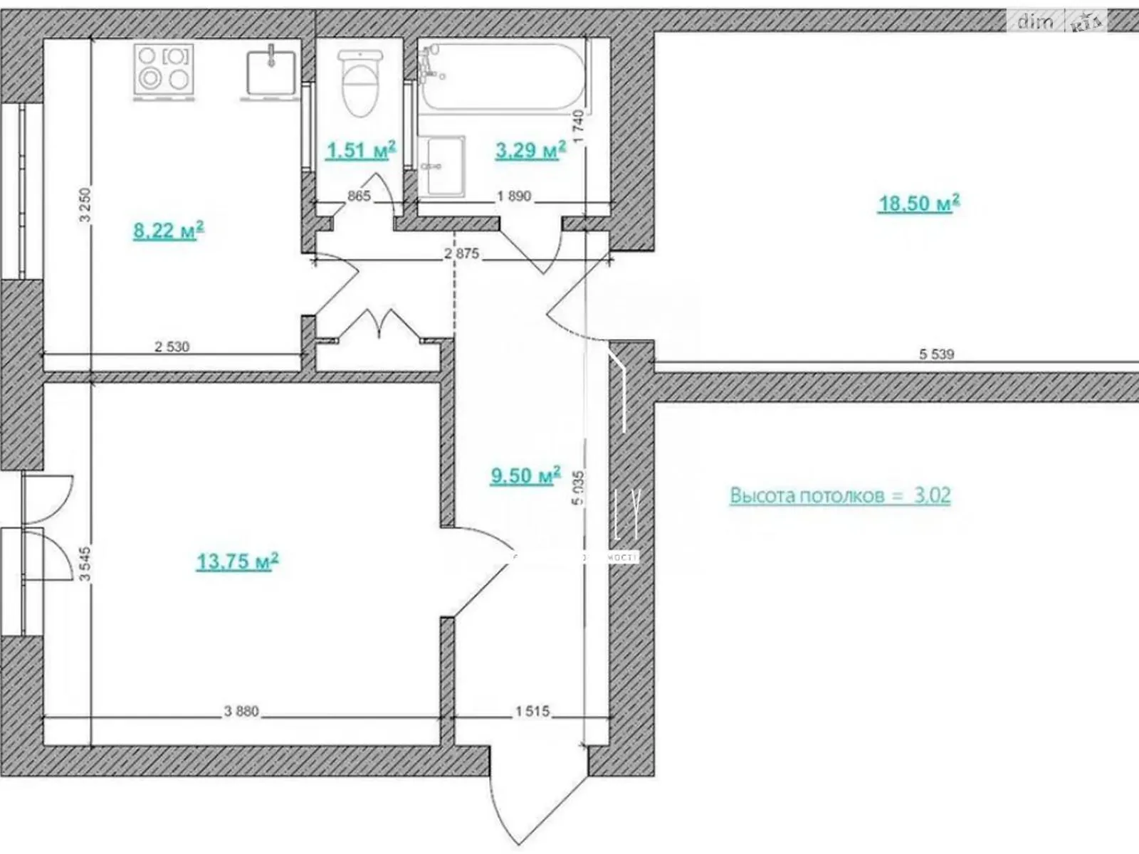 Продается 2-комнатная квартира 56 кв. м в Киеве, ул. Белорусская, 30