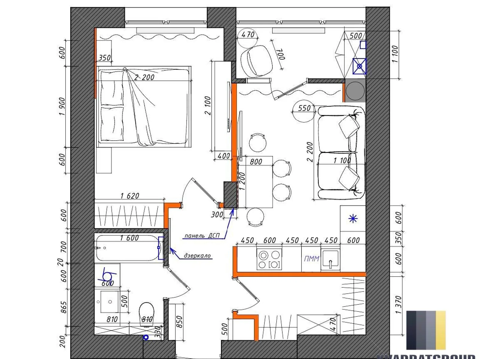 Продается 2-комнатная квартира 45 кв. м в Днепре, ул. Костомаровская, 1А