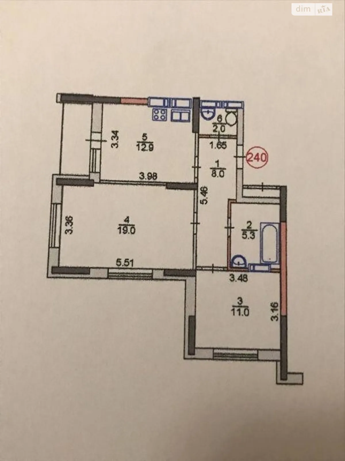 Продается 2-комнатная квартира 60 кв. м в Киеве, ул. Кадетский Гай, 10