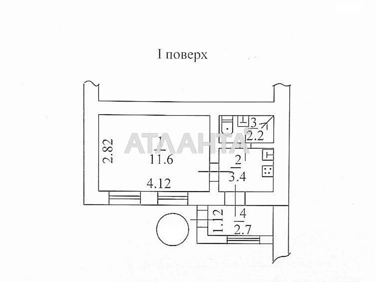 Продается 1-комнатная квартира 19.9 кв. м в Одессе