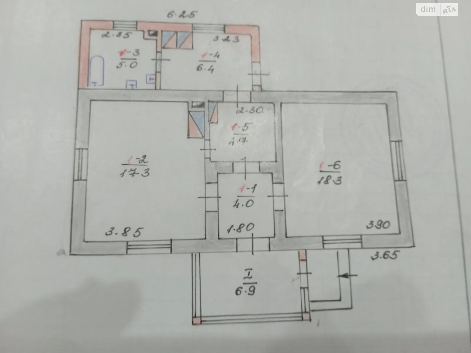 Продається одноповерховий будинок 62 кв. м з каміном, цена: 13000 $