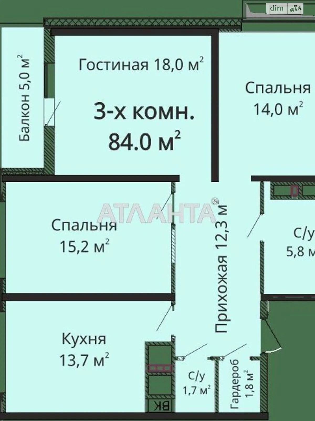 Продается 3-комнатная квартира 86 кв. м в Одессе, пер. Толбухина, 135А - фото 1