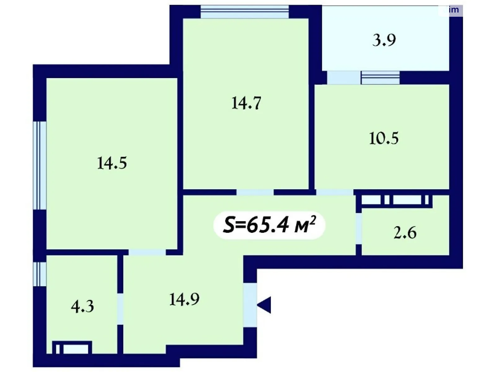 Продается 2-комнатная квартира 65 кв. м в Киеве, ул. Тираспольская, 52А