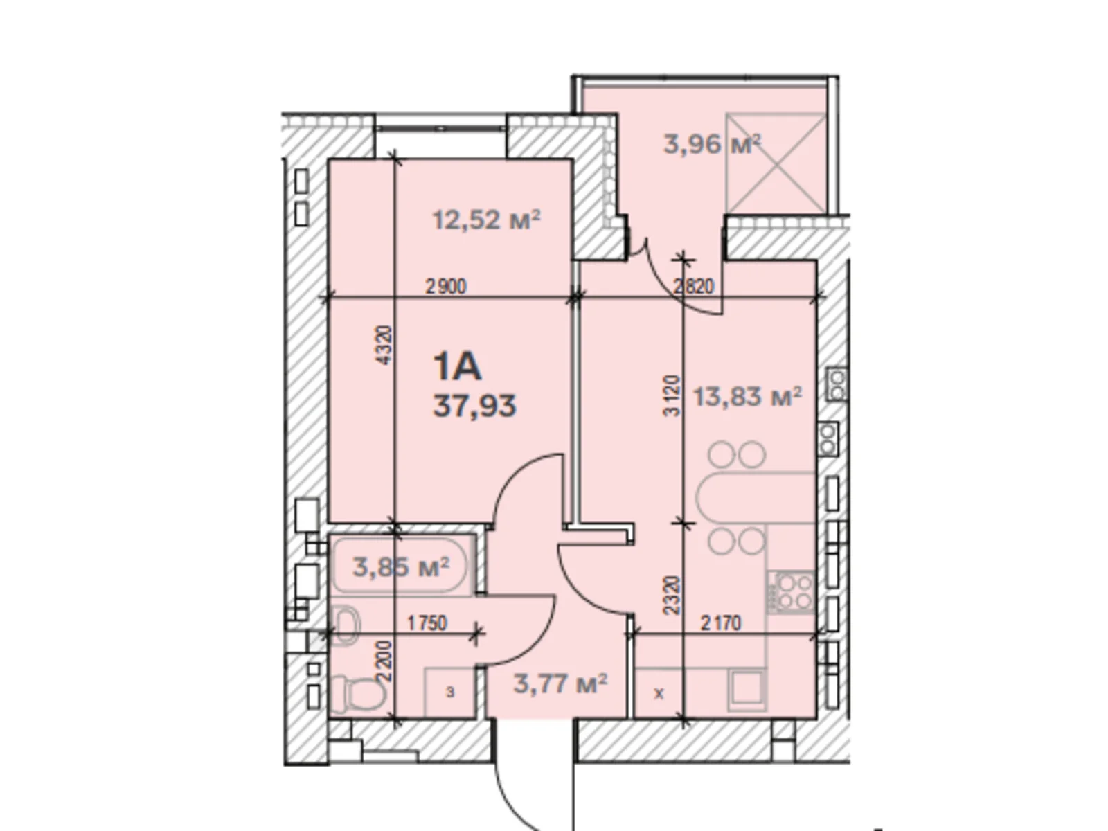 Продается 1-комнатная квартира 37.93 кв. м в Дымере, цена: 20303 $ - фото 1