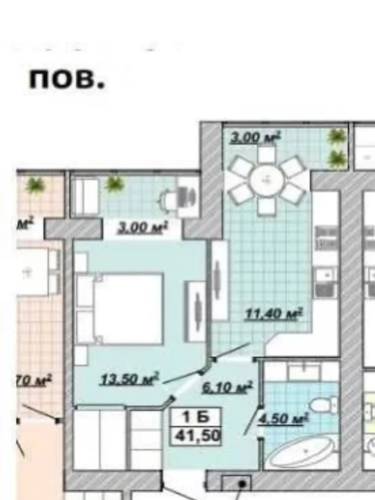 Продается 1-комнатная квартира 41.5 кв. м в Ивано-Франковске, ул. Княгинин, 44