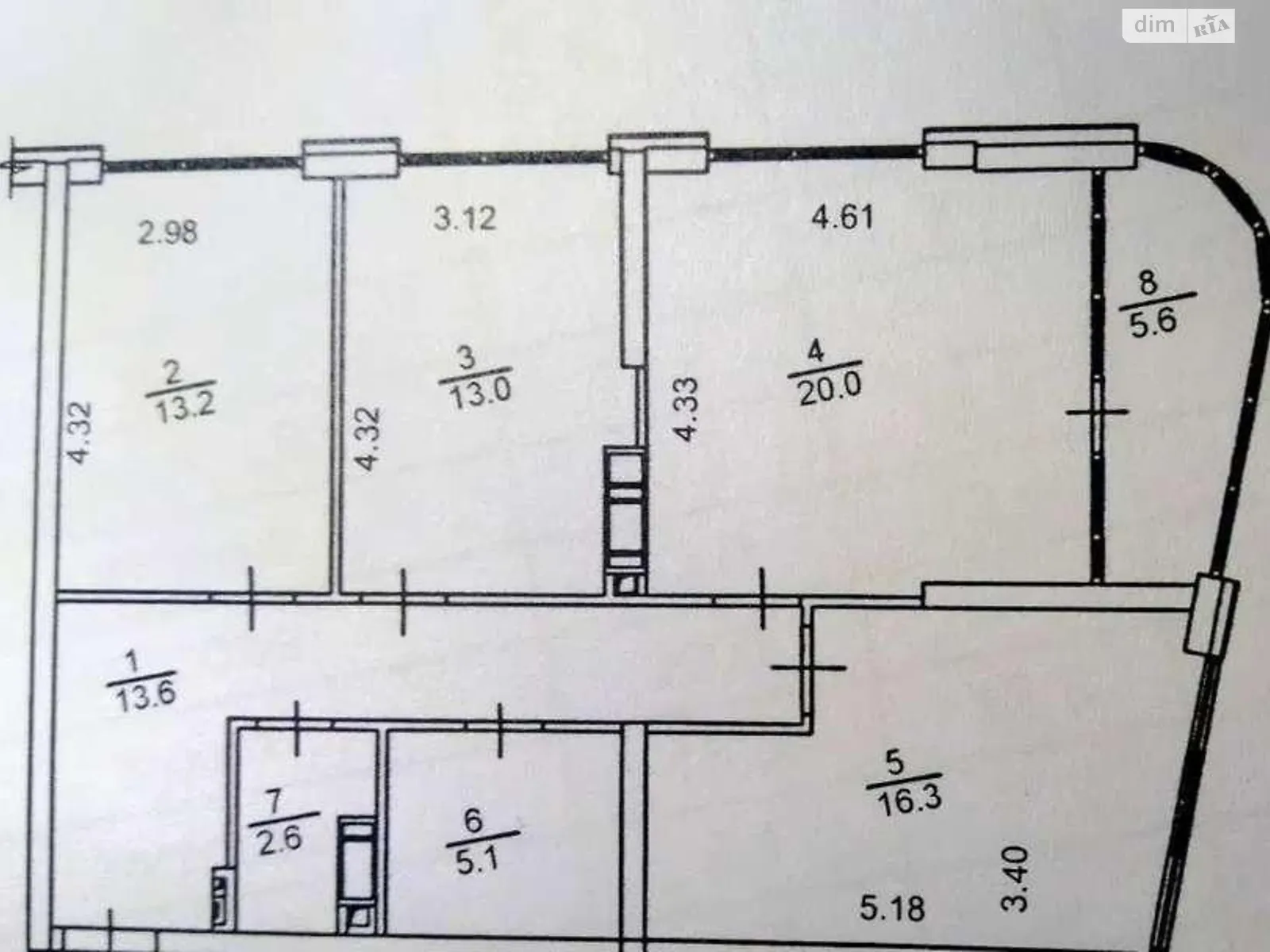 Продается 3-комнатная квартира 89 кв. м в Киеве, ул. Причальная, 12