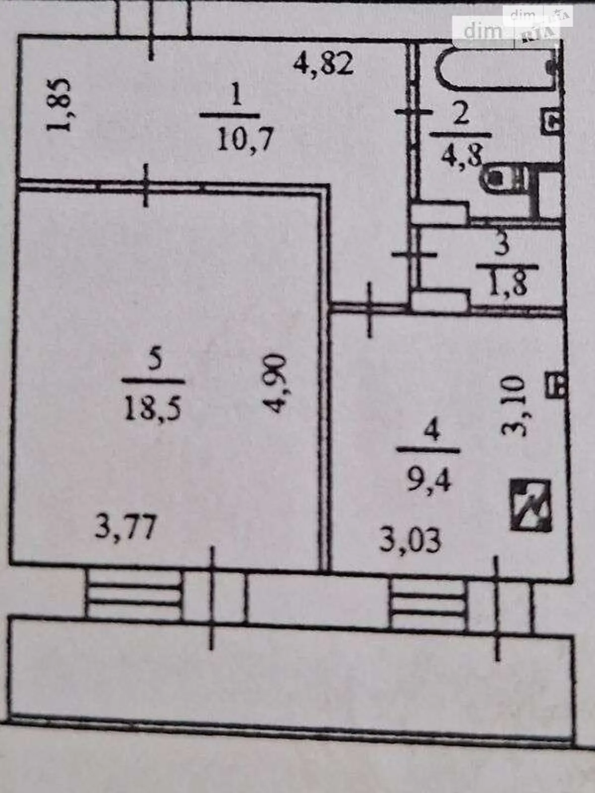 Продается 1-комнатная квартира 48 кв. м в Киеве, цена: 80000 $