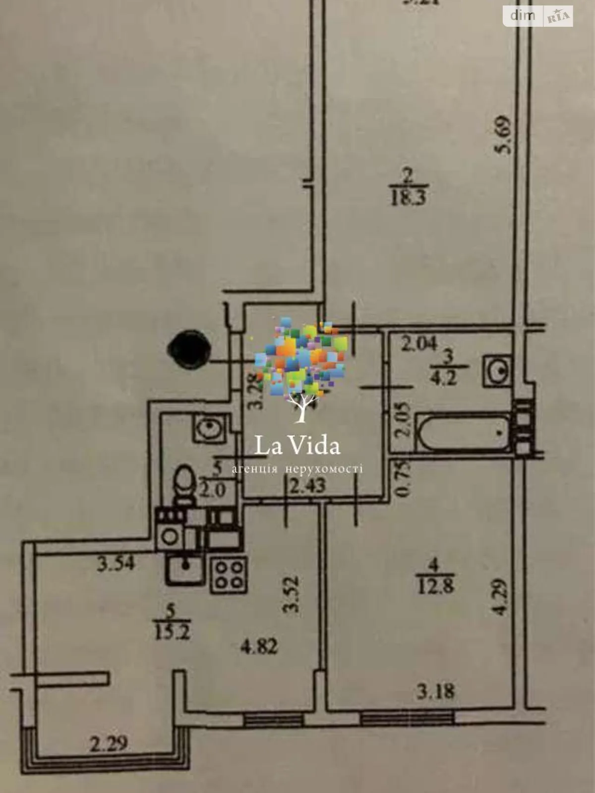 Продається 2-кімнатна квартира 59 кв. м у Києві, вул. Сергія Колоса, 2