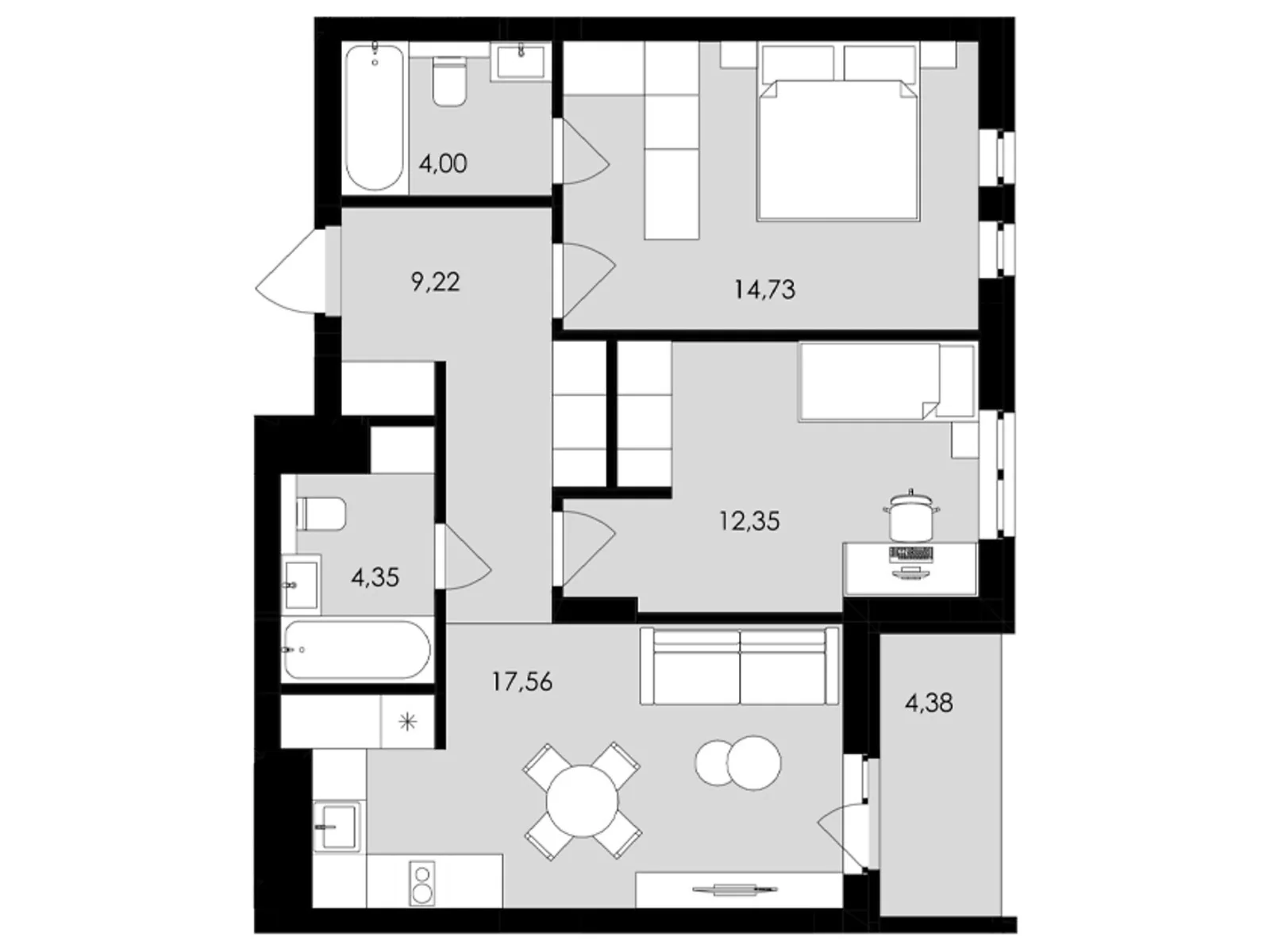 Продается 2-комнатная квартира 64 кв. м в Сокольниках, ул. Героев Майдана