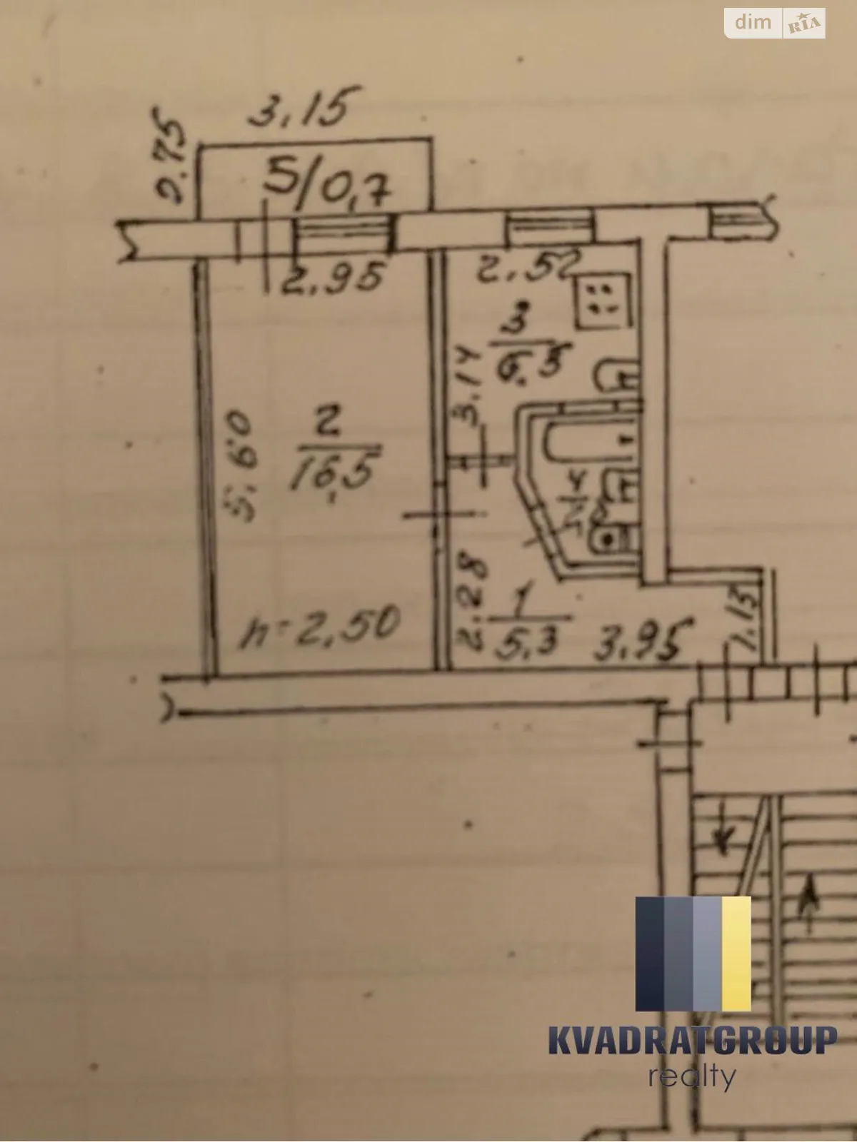 Продается 1-комнатная квартира 32 кв. м в Днепре, цена: 24000 $