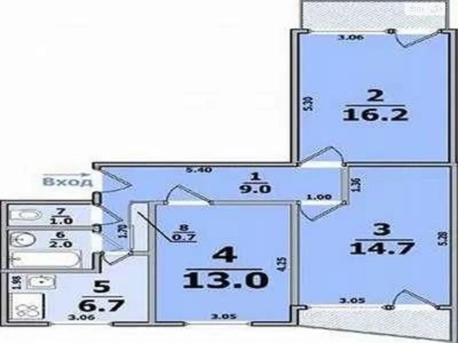 Продается 3-комнатная квартира 65 кв. м в Харькове, ул. Шишковская