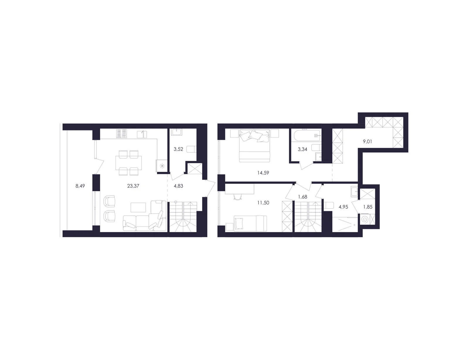 Продается 2-комнатная квартира 83 кв. м в Львове, просп. Красной Калины, 56