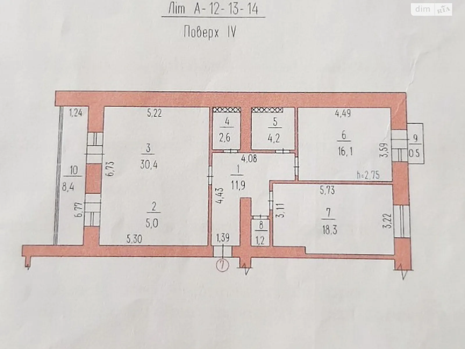 Продается 3-комнатная квартира 99 кв. м в Николаеве, ул. Водопроводная, 34 - фото 1