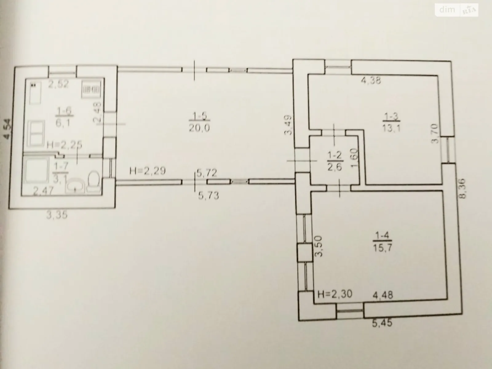 Продається одноповерховий будинок 61 кв. м з балконом, цена: 23000 $