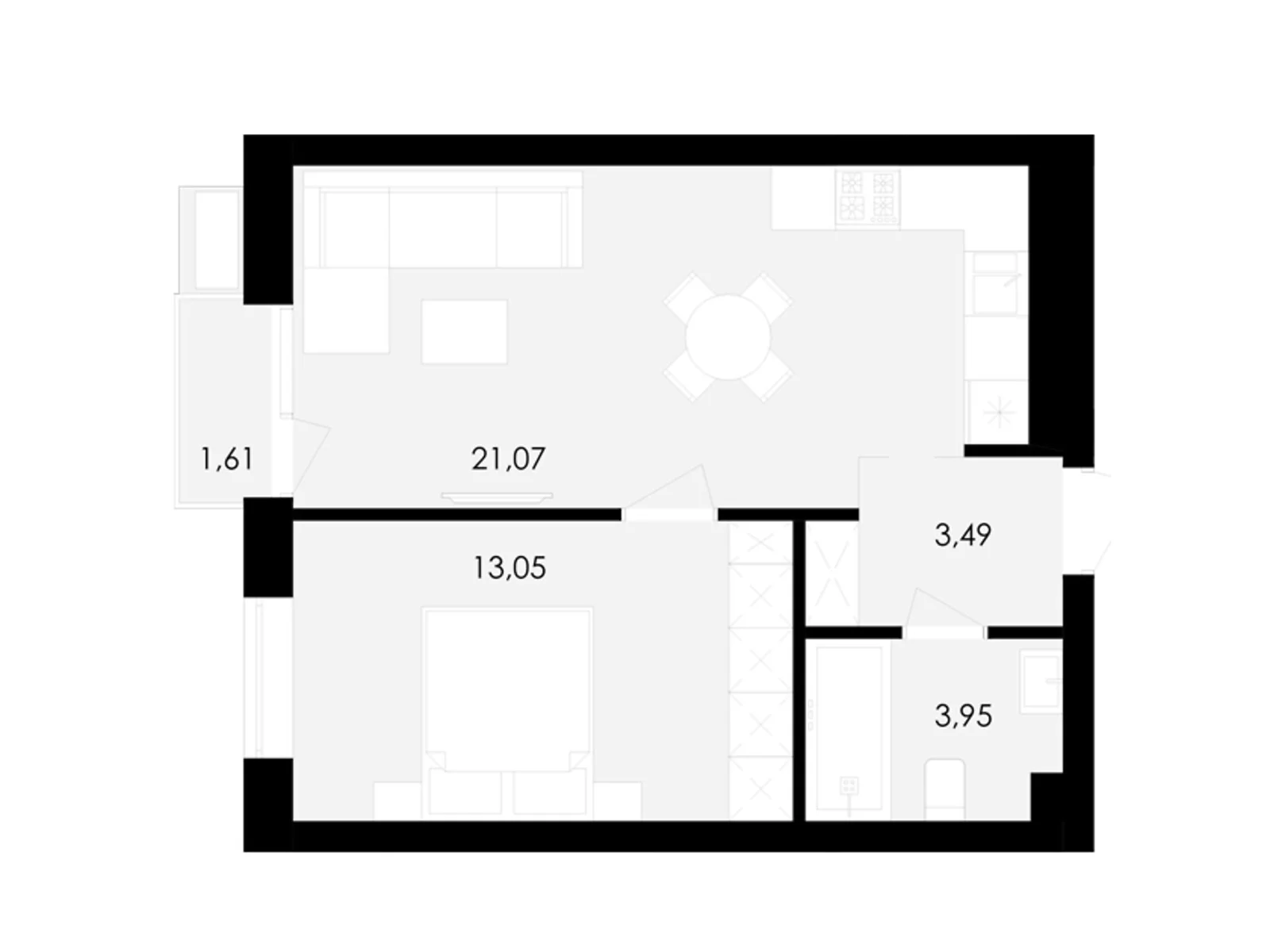 Продается 1-комнатная квартира 42 кв. м в Львове, цена: 82000 $ - фото 1