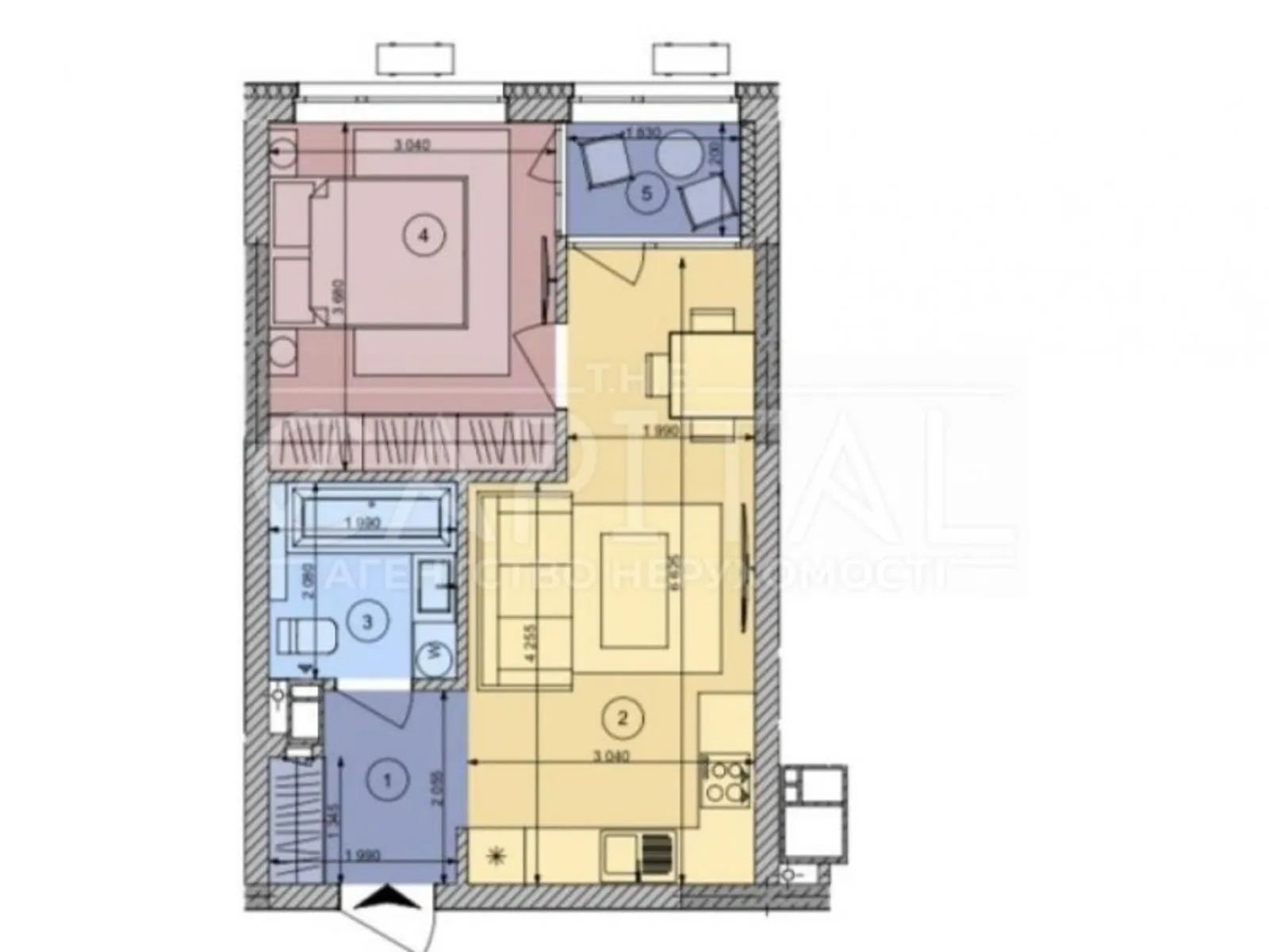 Продается 2-комнатная квартира 72.2 кв. м в Киеве, ул. Васильковская, 1 - фото 1