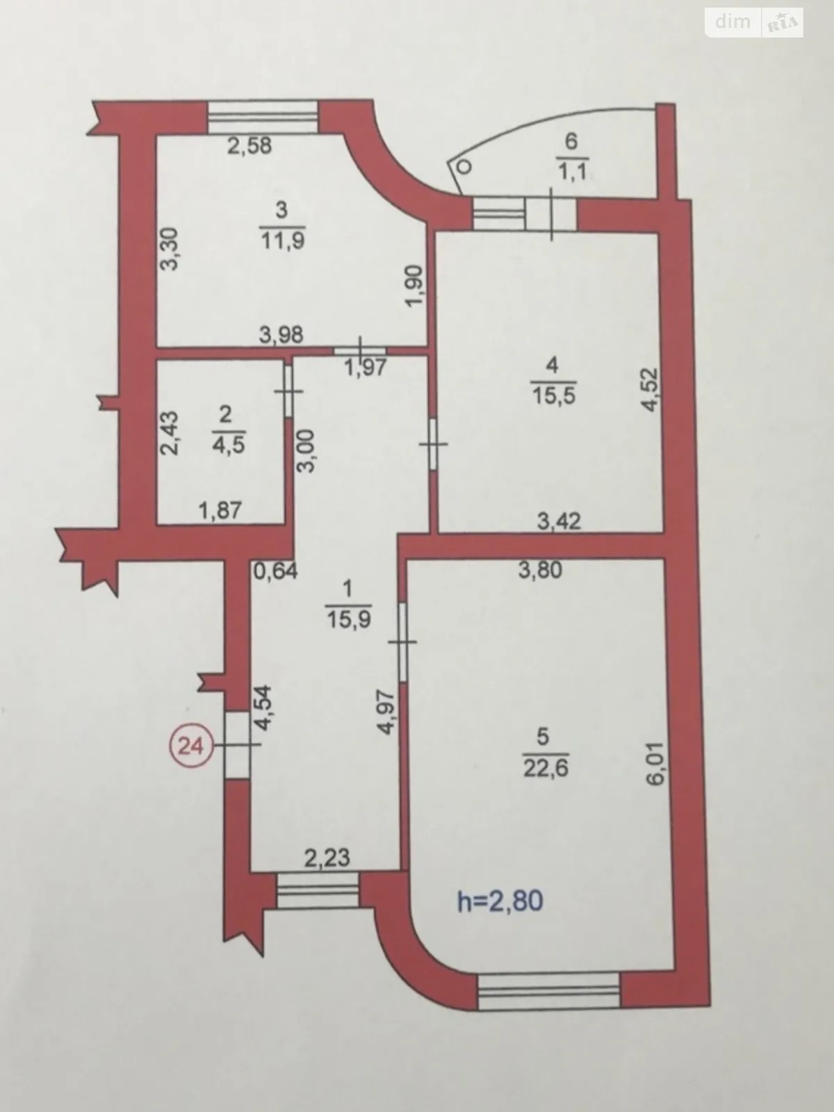 2-комнатная квартира 71.5 кв. м в Луцке, ул. Зацепы