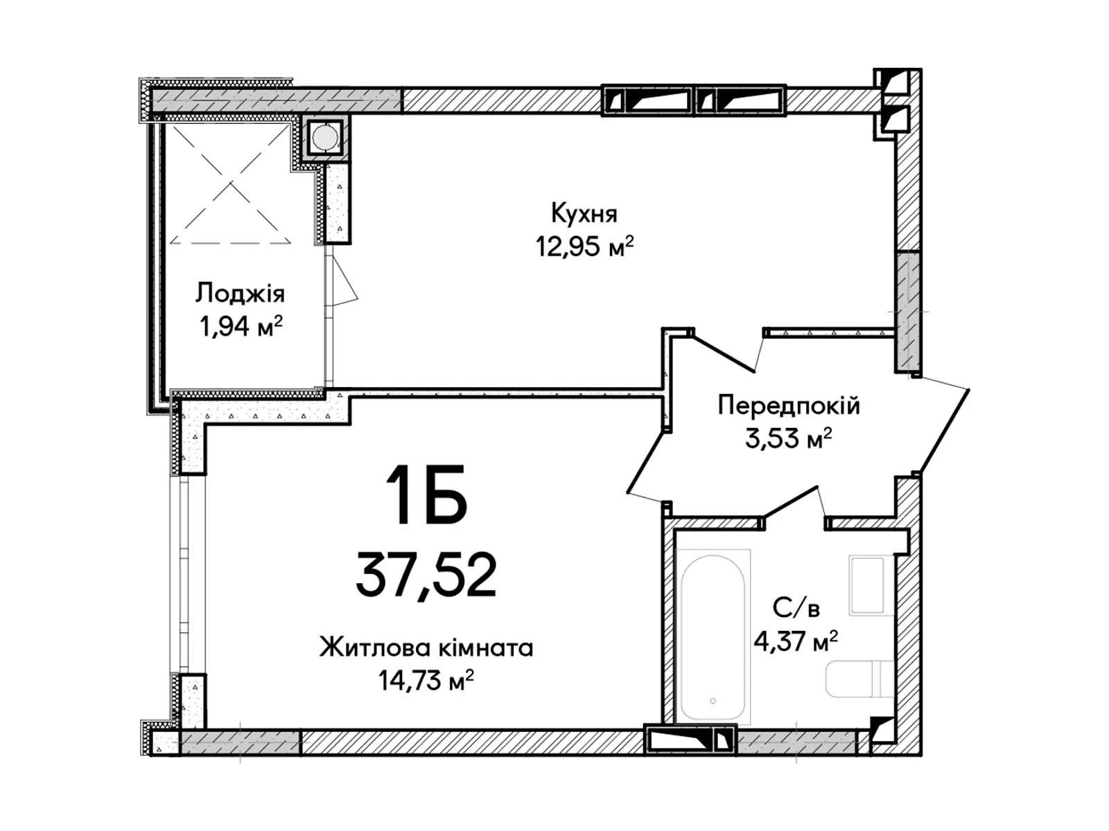 Продається 1-кімнатна квартира 37 кв. м у Ірпені, вул. Достоєвського