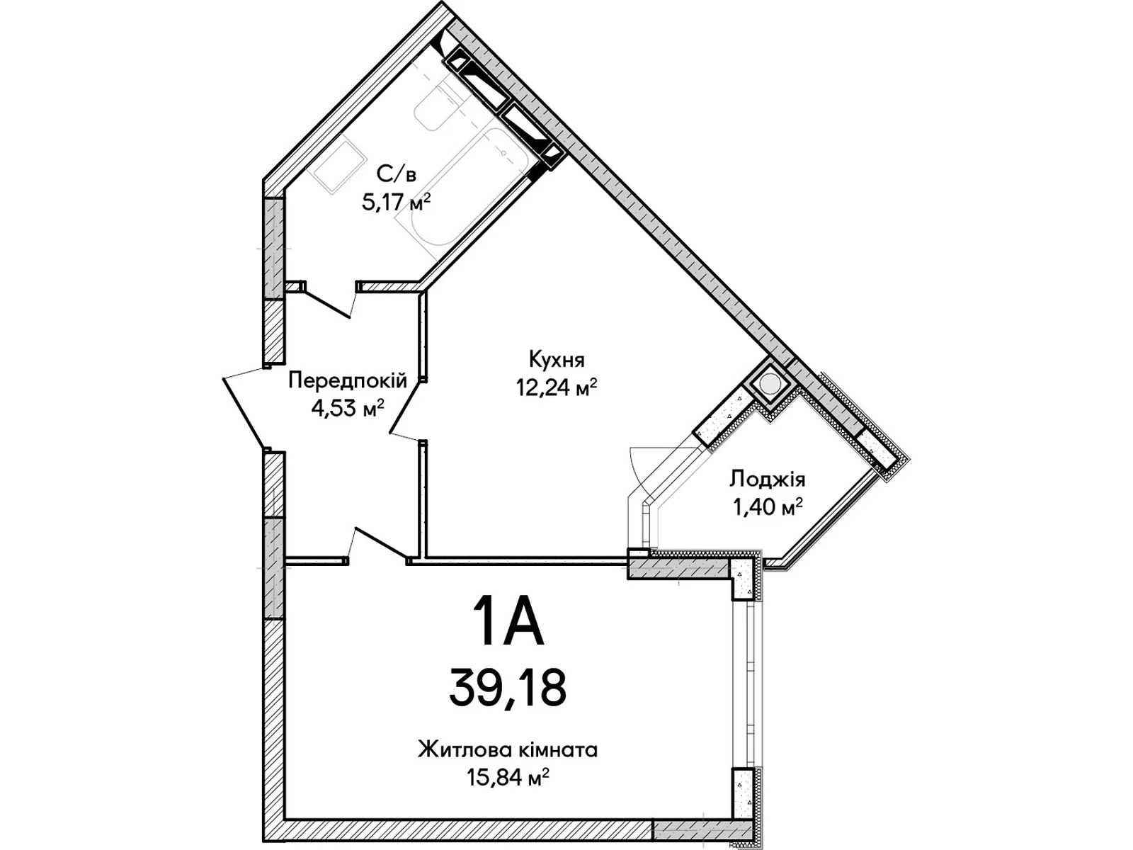 Продається 1-кімнатна квартира 39 кв. м у Ірпені, вул. Достоєвського