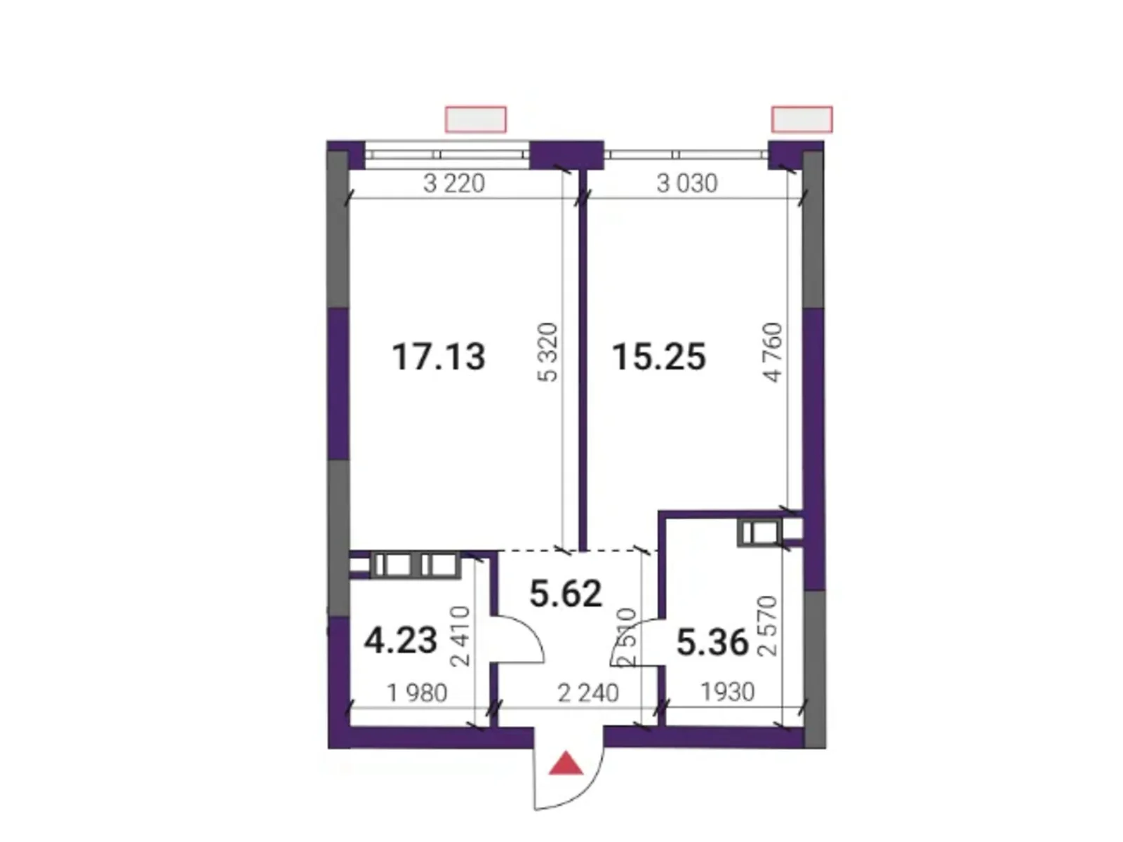 Продается 1-комнатная квартира 47.59 кв. м в Киеве, наб. Днепровская