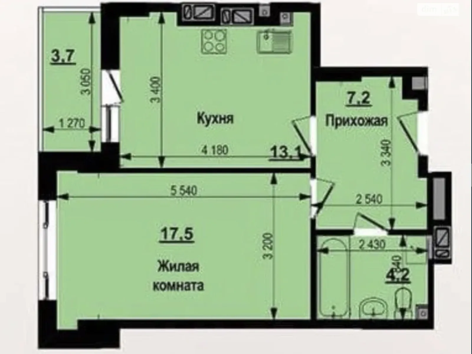 Продается 1-комнатная квартира 44 кв. м в Харькове, просп. Героев Харькова(Московский), 144