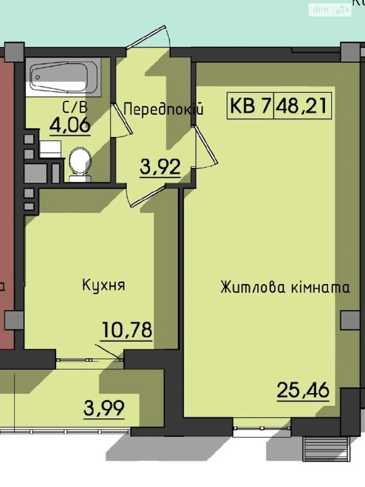 Продается 1-комнатная квартира 48.1 кв. м в Одессе - фото 3