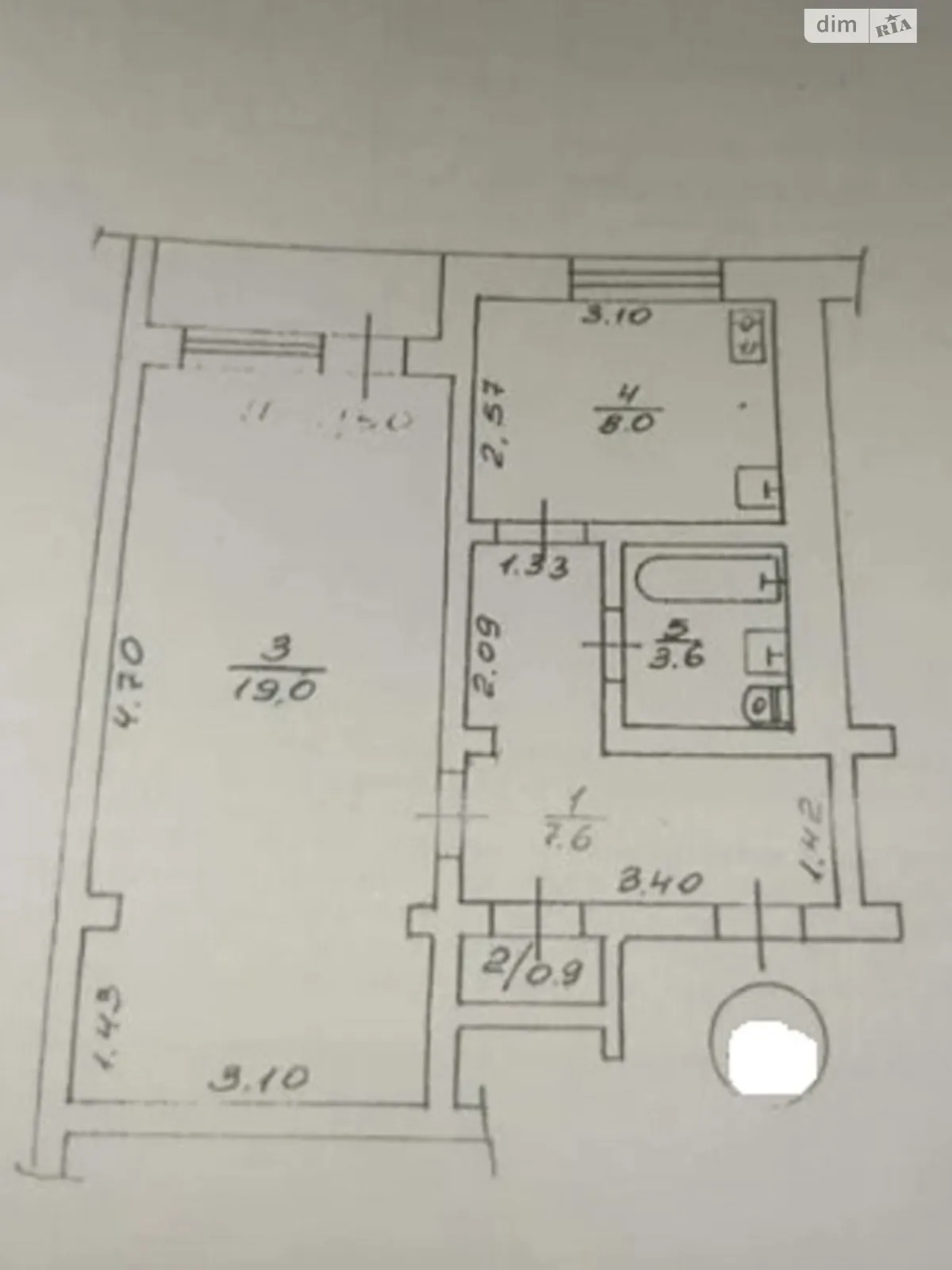 Продається 1-кімнатна квартира 42 кв. м у Харкові, вул. Грозненська