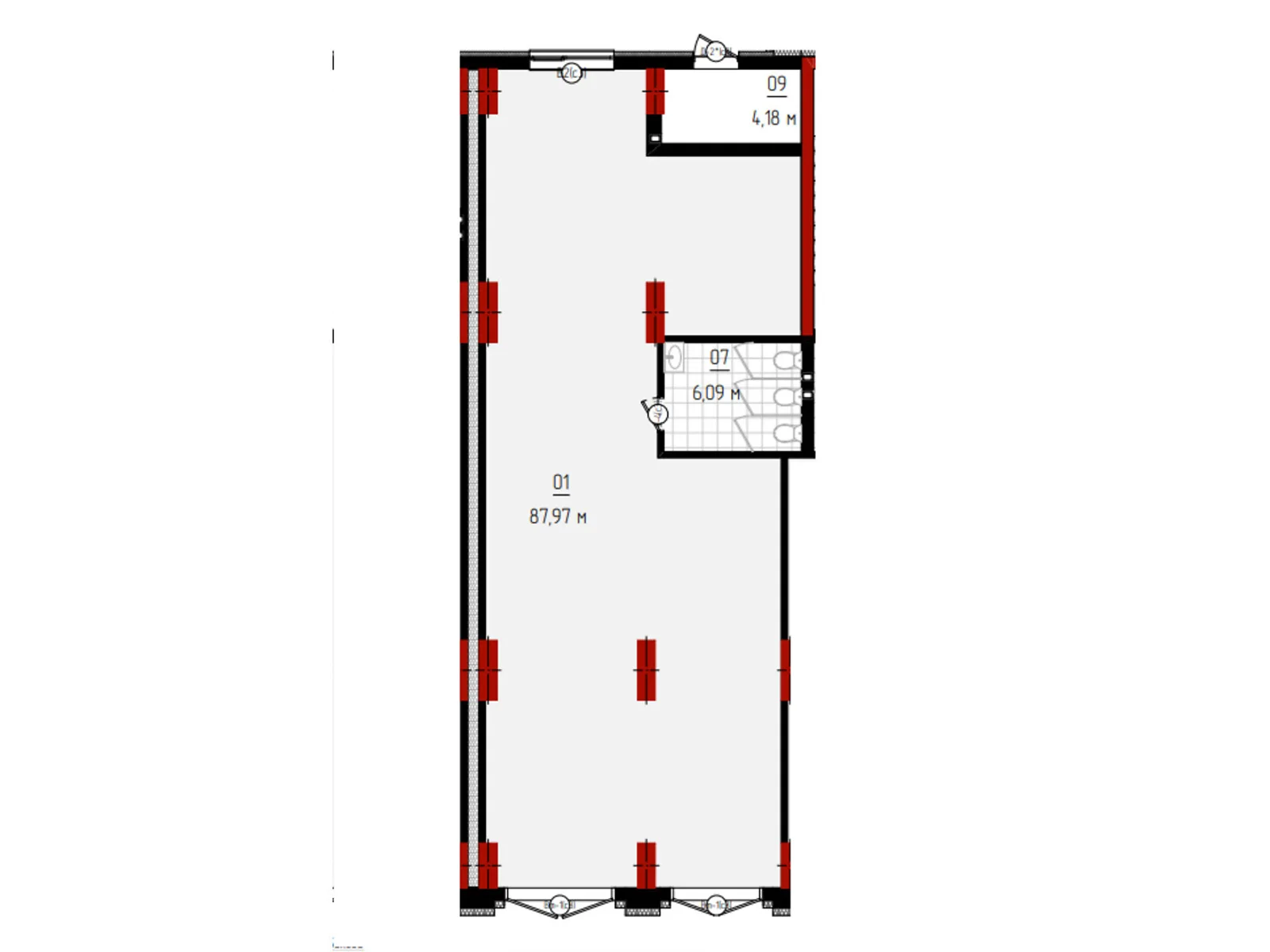 Продается объект сферы услуг 94.06 кв. м в 11-этажном здании, цена: 244556 $ - фото 1