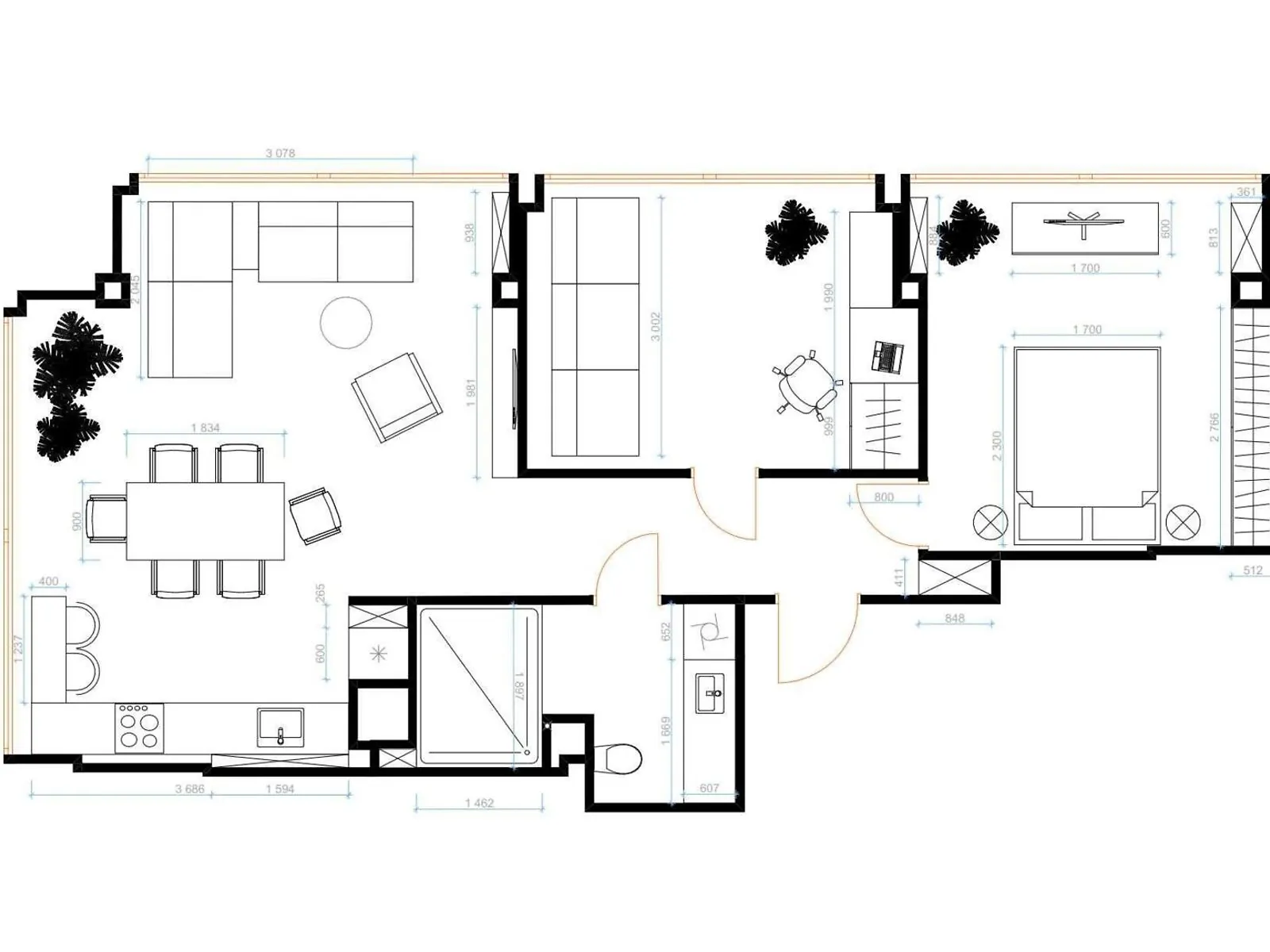 Продается 2-комнатная квартира 82 кв. м в Харькове, ул. Молочная, 56