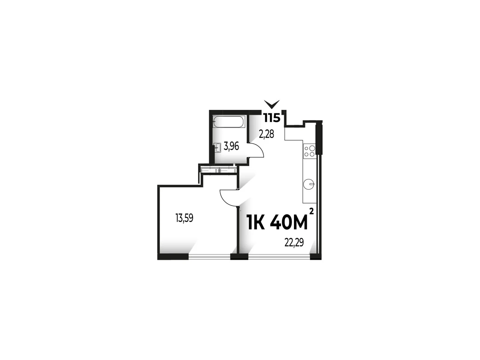 Продается 1-комнатная квартира 40 кв. м в Ивано-Франковске, цена: 66800 $