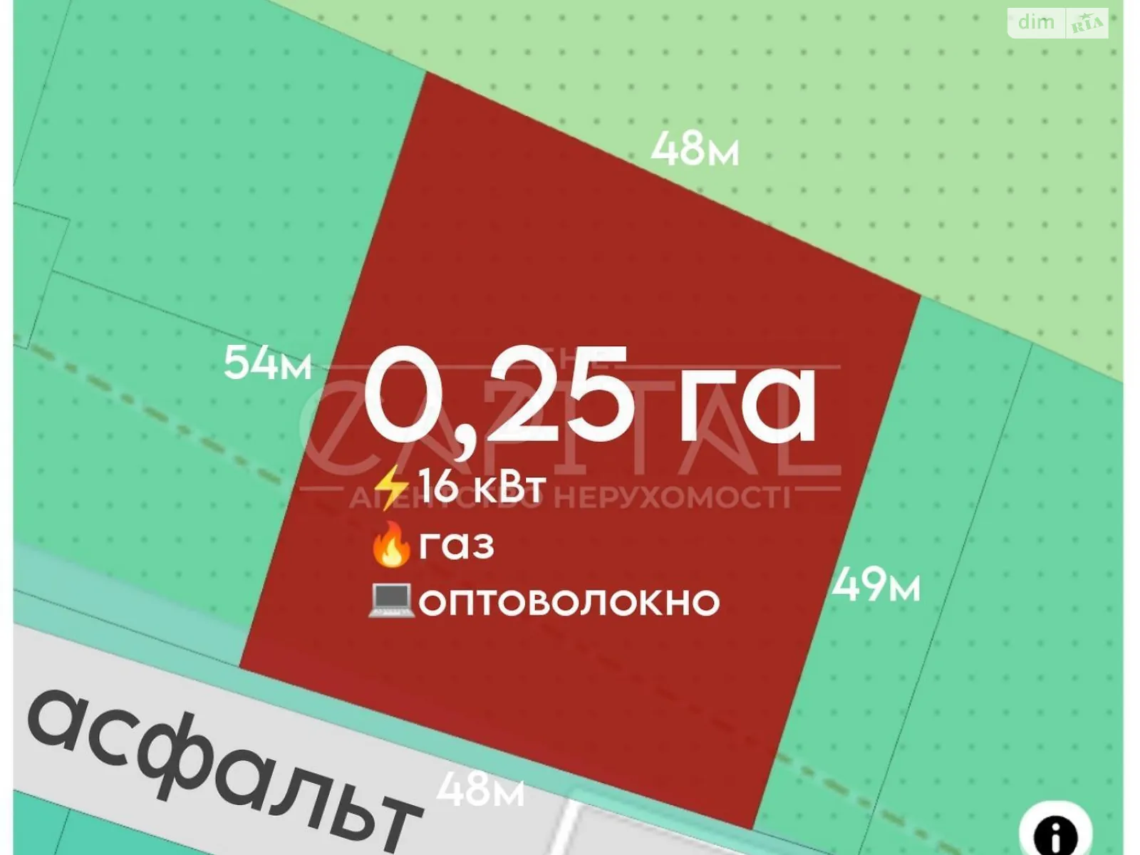 Продается земельный участок 25 соток в Киевской области, цена: 67500 $