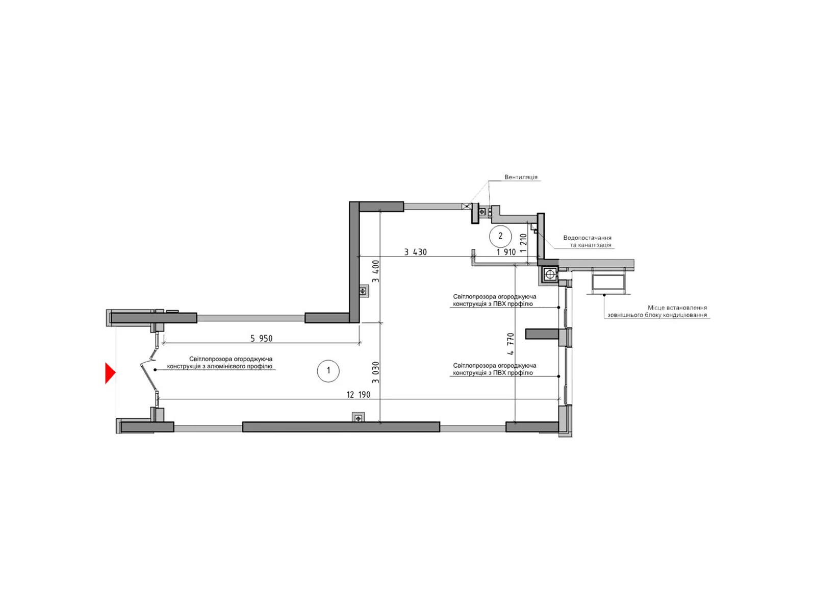 Продается офис 57.26 кв. м в бизнес-центре, цена: 105799 $