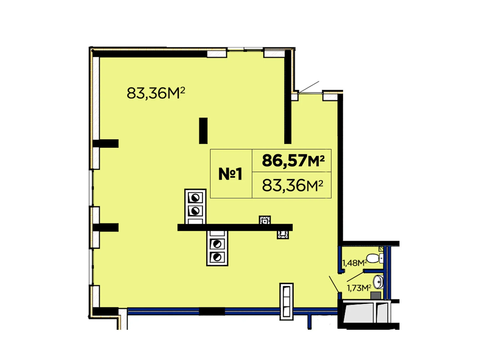 Продается офис 86.57 кв. м в бизнес-центре, цена: 65009 $