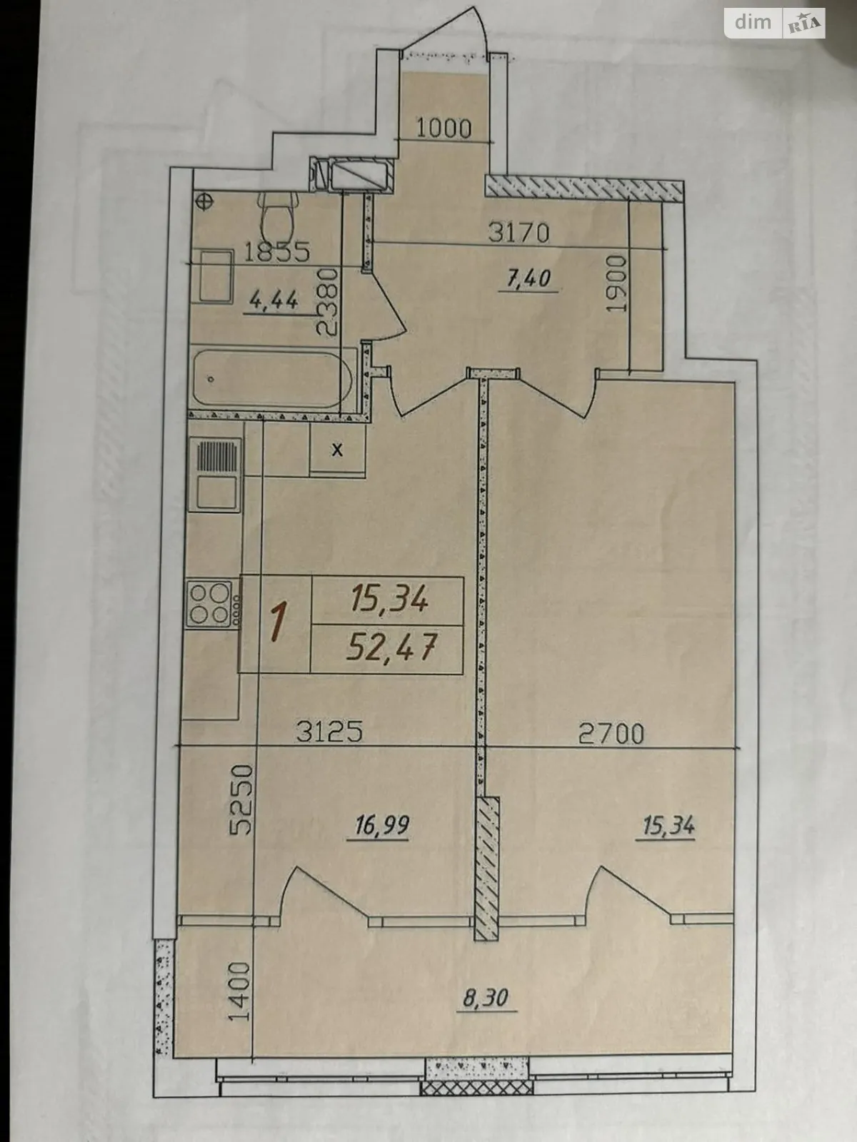 Продается 1-комнатная квартира 52 кв. м в Киеве, просп. Бажана Николая, 17