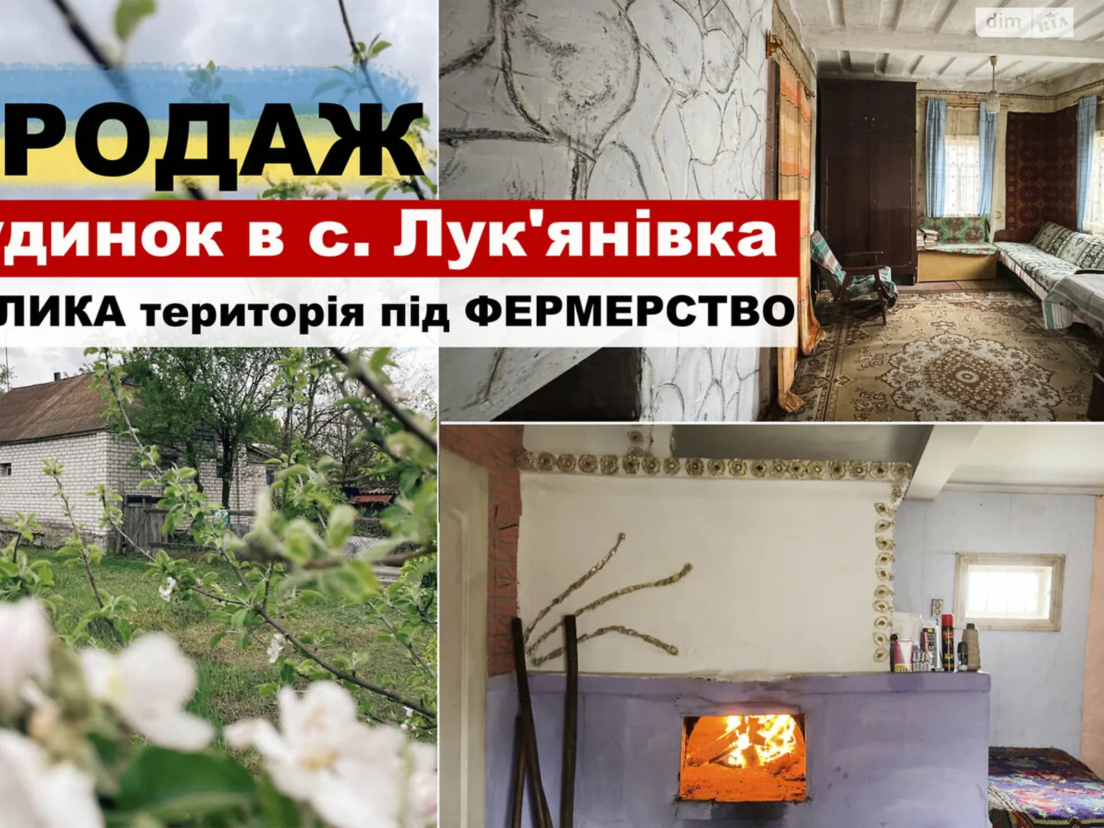 Продається одноповерховий будинок 65 кв. м з каміном, цена: 16000 $