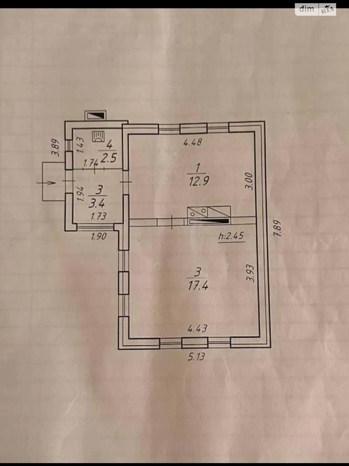 Продается одноэтажный дом 37 кв. м с балконом, цена: 11000 $