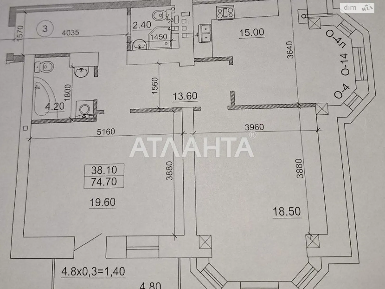 Продается 2-комнатная квартира 75 кв. м в Одессе, ул. Бориса Литвака