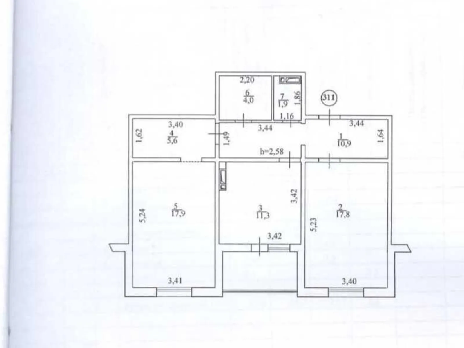 Продается 2-комнатная квартира 72 кв. м в Киеве, ул. Полесская, 4