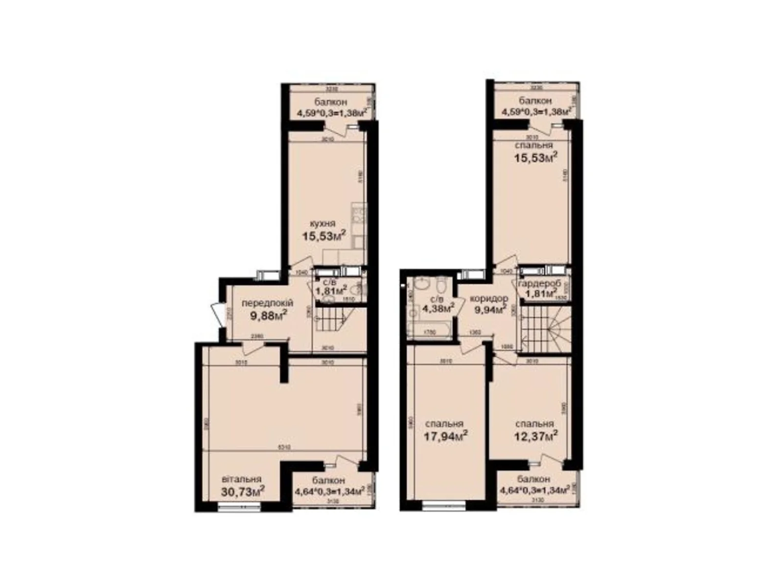 Продается 4-комнатная квартира 125.42 кв. м в Киеве, ул. Метрологическая, 42