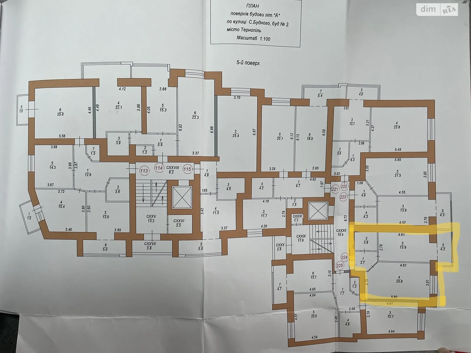 1-комнатная квартира 46.2 кв. м в Тернополе, ул. Будного Степана, 3В