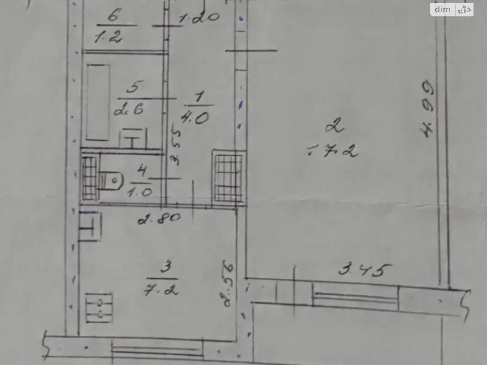 1-кімнатна квартира 35 кв. м у Запоріжжі, цена: 18300 $