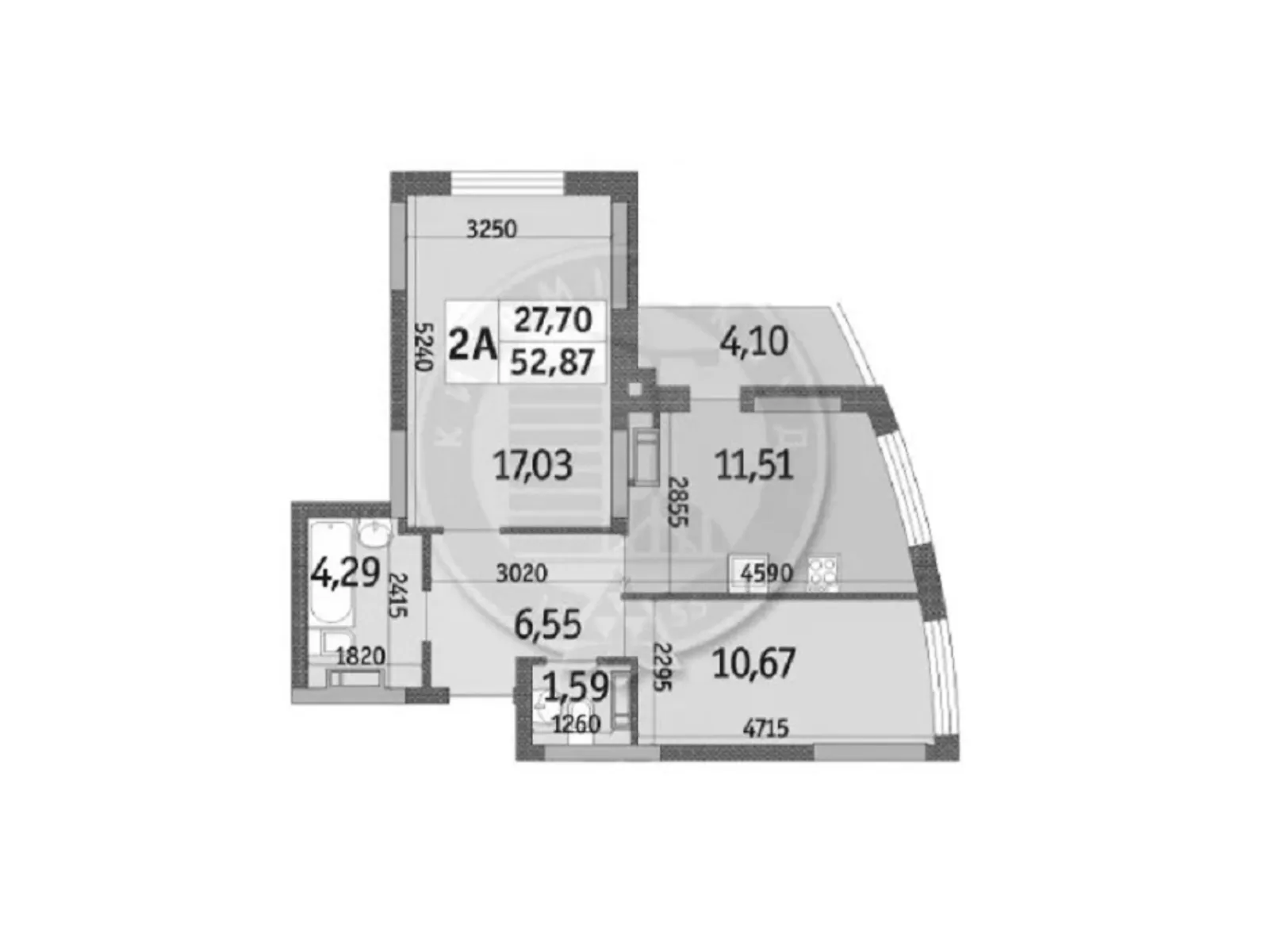 Продается 2-комнатная квартира 54 кв. м в Киеве, ул. Николая Кибальчича, 2