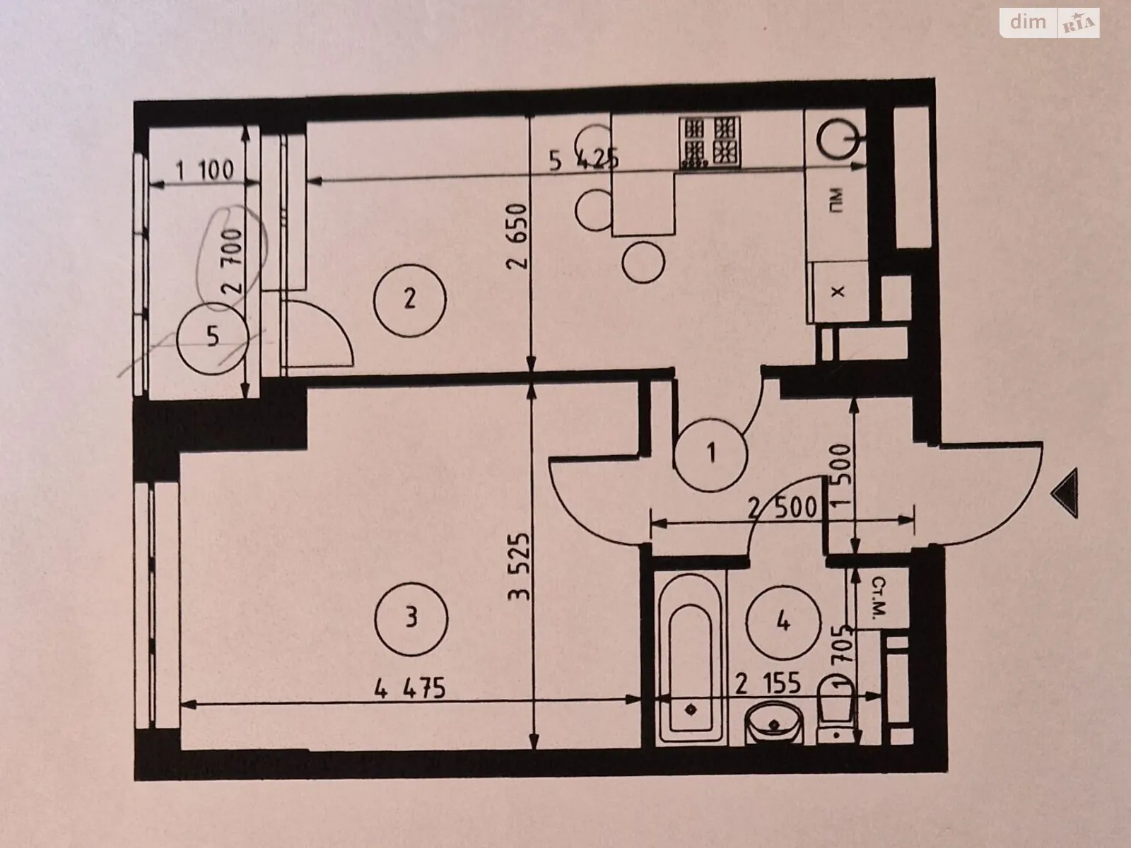 Продается 1-комнатная квартира 3875 кв. м в Киеве, ул. Крайняя, 1 - фото 1