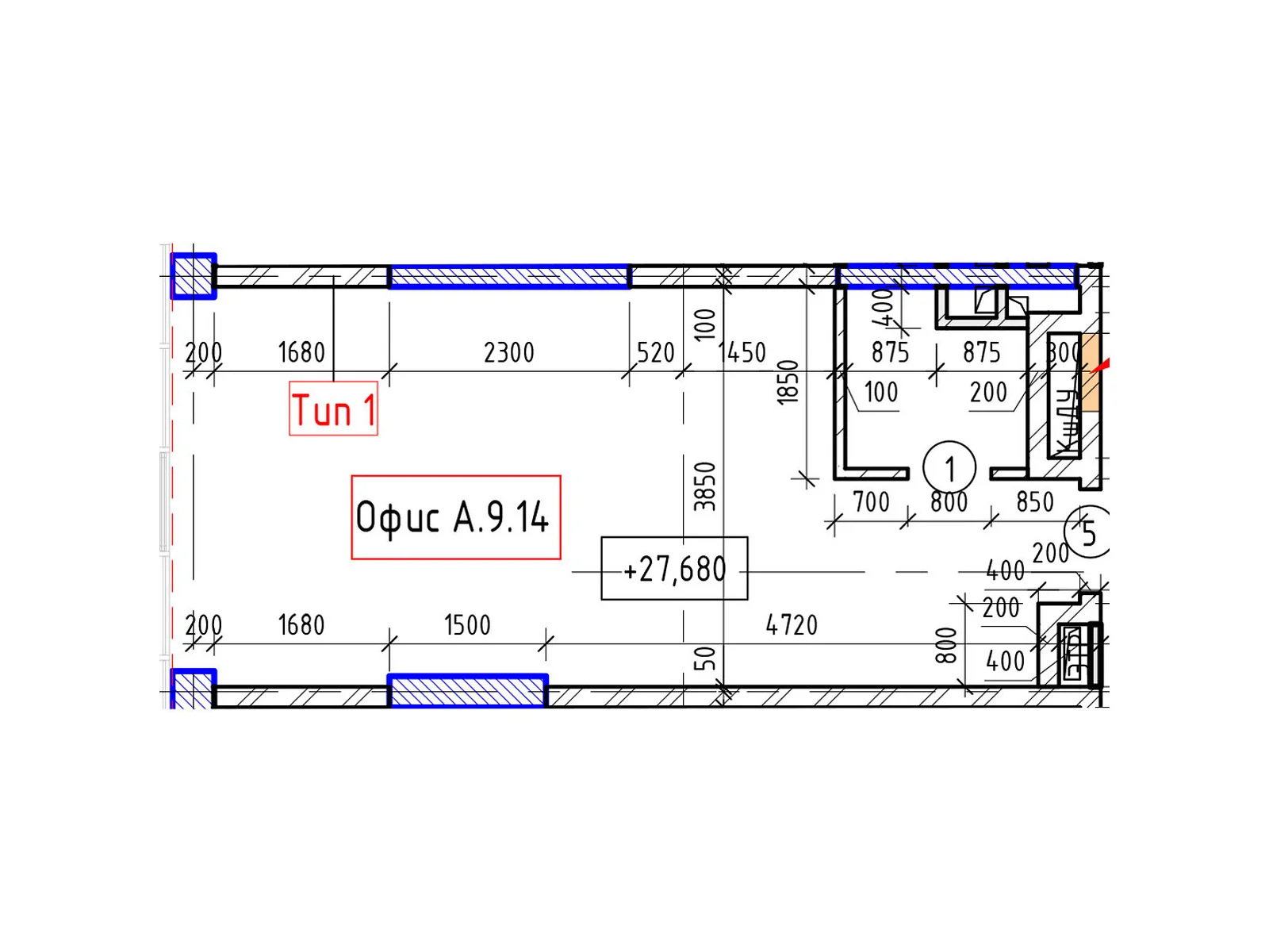 Продается офис 33.78 кв. м в бизнес-центре, цена: 40029 $