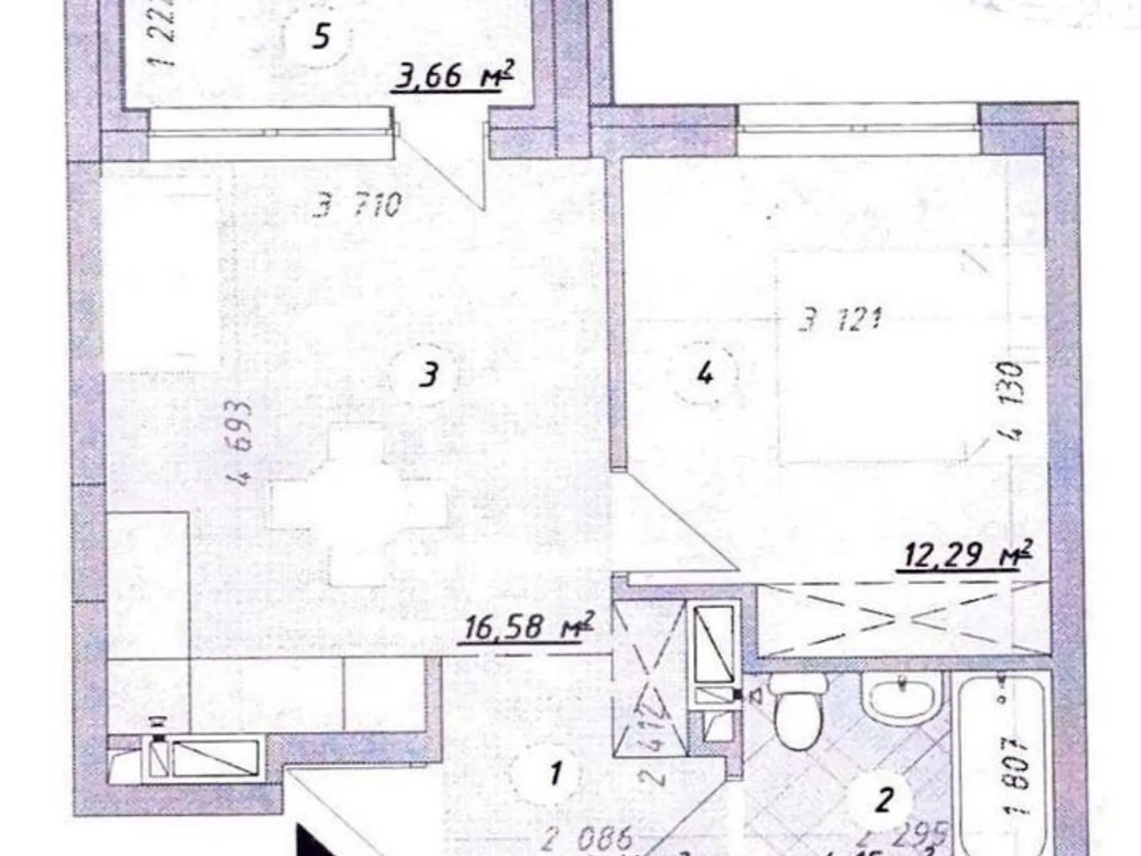 Продается 1-комнатная квартира 41 кв. м в Киеве, ул. Святослава Храброго, 3